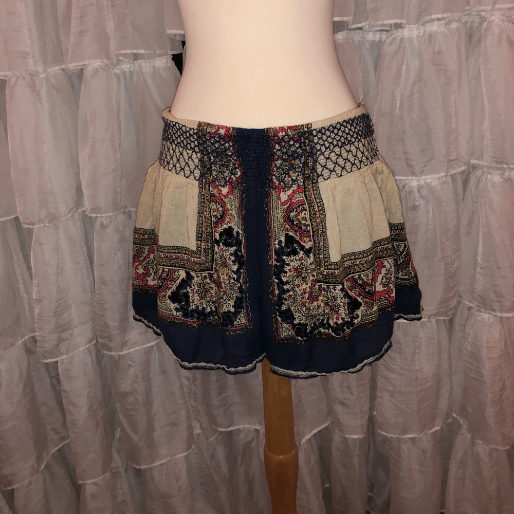 Free people patterned shorts